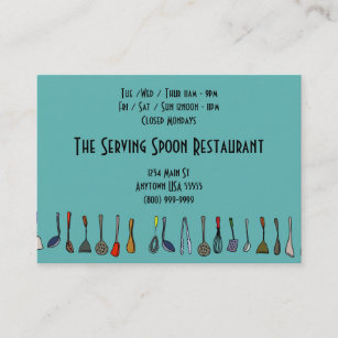 Serving Spoon Restaurant Business Cards
