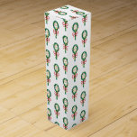 Serving This Christmas Tennis Racket Wreaths  Wine Box<br><div class="desc">Serve up a win this Christmas with these whimsical tennis racket wreaths adorned with strings of Christmas lights and a big red bow! Perfect for the tennis player or tour fan in your life.</div>