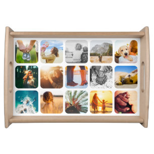 Serving Tray 15 Photo Rounded Template White