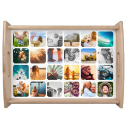 Serving Tray 24 Photo Rounded Template White