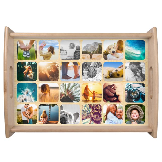 Serving Tray 24 Photo Template Woodgrain (Front)