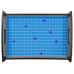 Serving Tray - Blue Square Mosaic