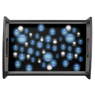 Serving Tray - Bubbles on Black