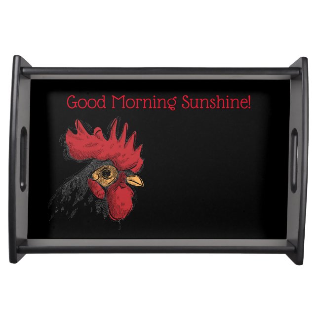 Serving Tray-Chicken Head Good Morning Sunshine Serving Tray (Front)