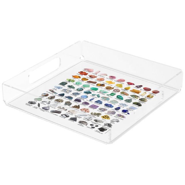 Serving Tray Crystal Collection Rainbow Rocks (Angled)