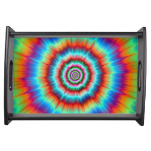 Serving Tray Explosion in Blue and Orange