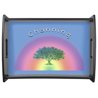 Serving Tray - Family Tree with Name Rainbow
