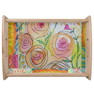Serving Tray - Floral Abstract 