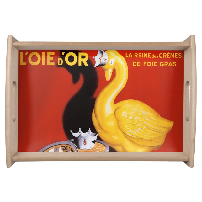 Serving Tray Foie Gras Vintage French Food Art (Front)
