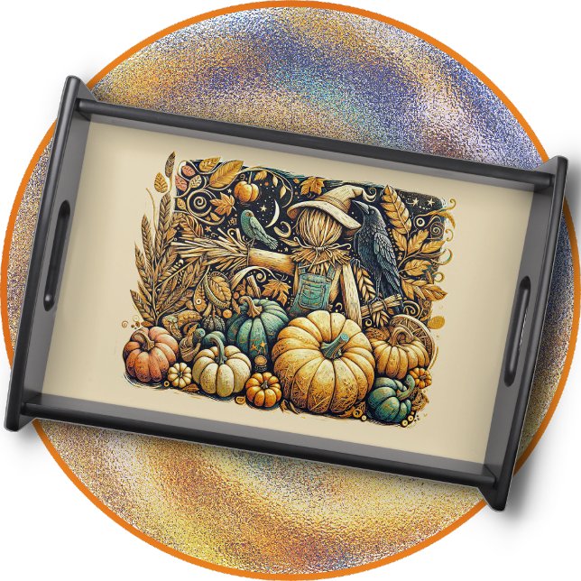 SERVING TRAY - Guarding the Pumpkin Patch (Creator Uploaded)