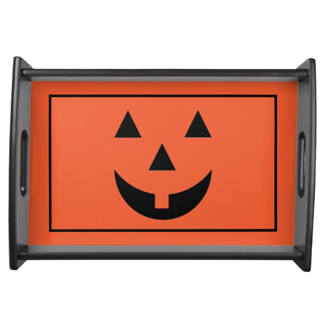 Serving Tray-Halloween Pumpkin Face Tray (Front)