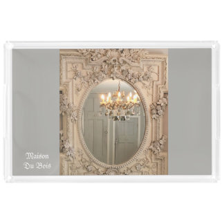 Serving Tray in acrylic with a shabby chic design.