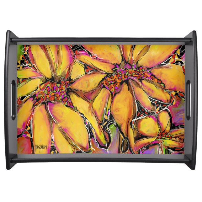 Serving Tray in Magic Sunflower design (Front)