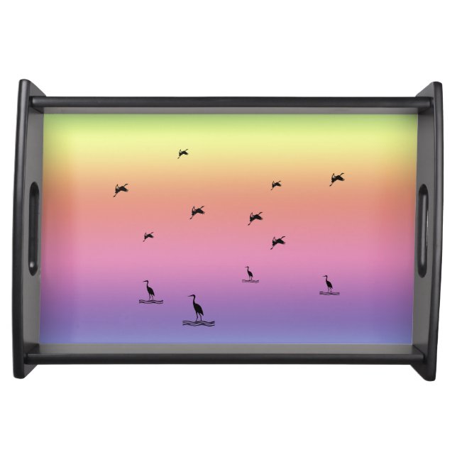 Serving Tray - Shore Birds at Sunrise (Front)