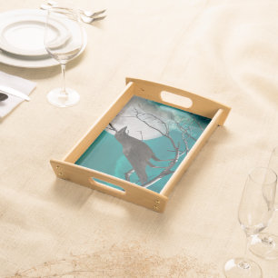 Serving Tray, The Raven in Green Tray