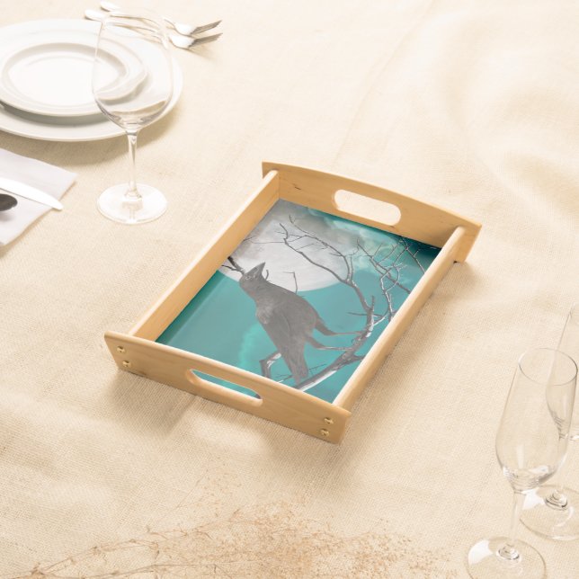 Serving Tray, The Raven in Green Tray (Front)
