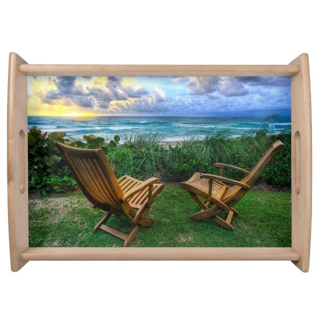 Serving Tray-Tropical Beach Serving Tray (Front)