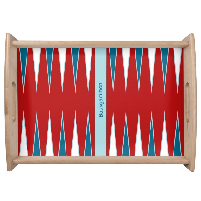 Serving Tray - Unique Backgammon Design  (Front)