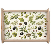 Serving Tray Vintage Design Olives
