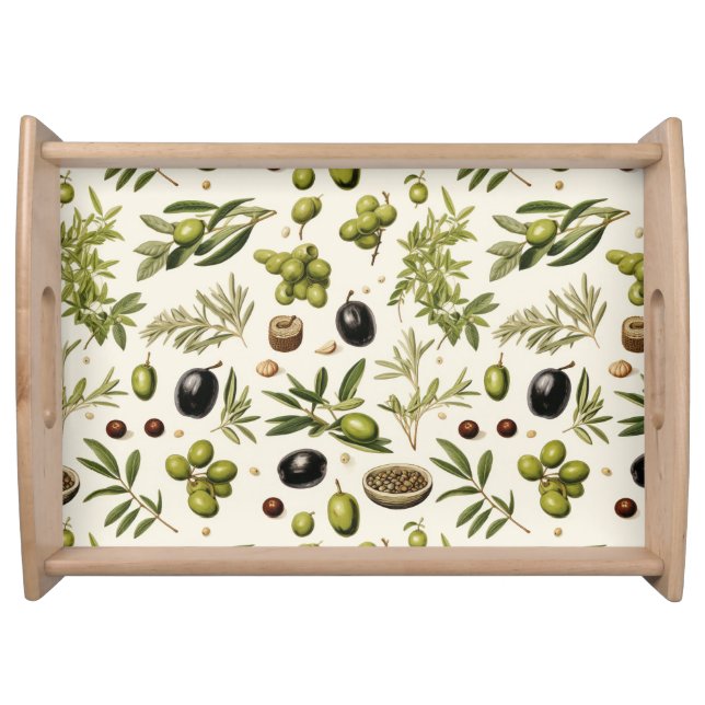 Serving Tray Vintage Design Olives (Front)