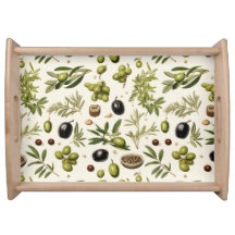 Serving Tray Vintage Design Olives