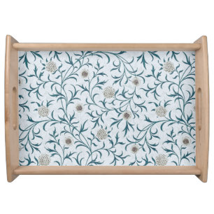 SERVING TRAY : WILLIAM MORRIS : PALE FLORAL
