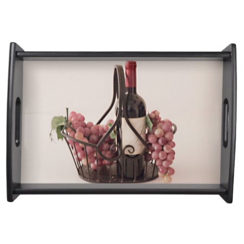 Serving Tray Wrought Iron Basket Wine  Grapes