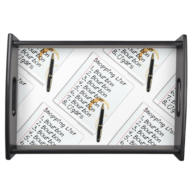 SERVING TRAYS - BOURBON LOVERS SHOPPING LIST (Front)