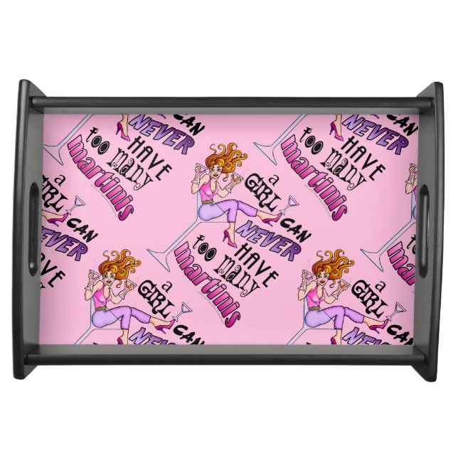 SERVING TRAYS - TOO MANY MARTINIS (Front)