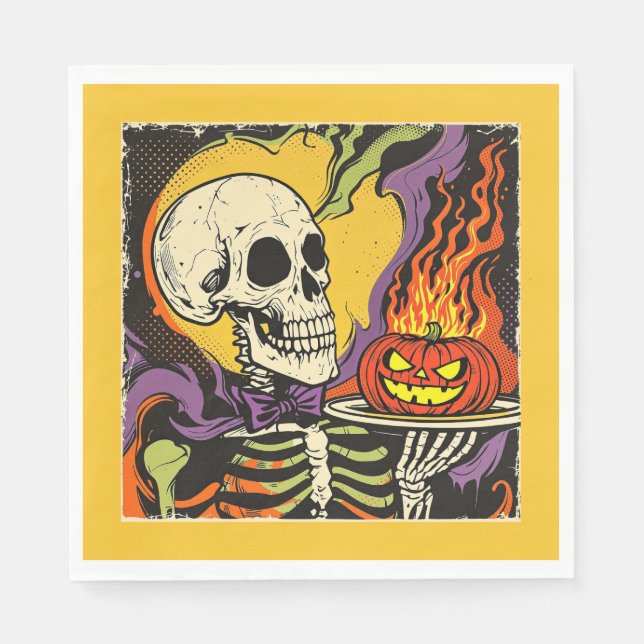 "Serving up Scares" Replica Circa 1950's Napkins (Front)