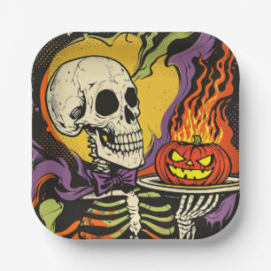 "Serving up Scares" Replica Circa 1950's Paper Plates