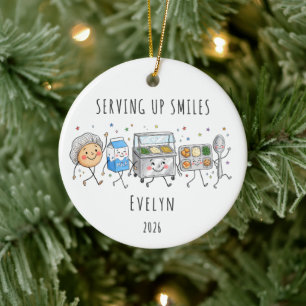 Serving Up Smiles Lunch Lady Ornament