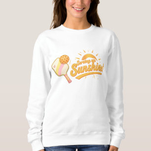 Serving Up Sunshine Pastel Sun Pickleball Graphic Sweatshirt