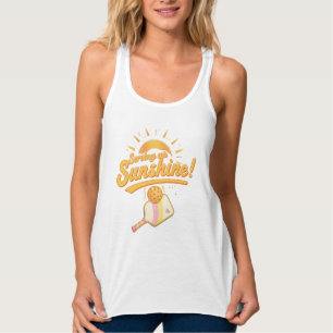 Serving Up Sunshine Pastel Sun Pickleball Graphic Tank Top