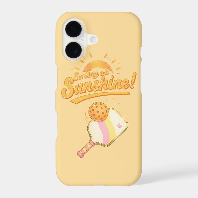 Serving Up Sunshine -Sunny Pastel Pickleball Phone Case-Mate iPhone Case (Back)
