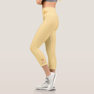 Serving Up Sunshine - Sunny Yellow Pickleball Life Capri Leggings