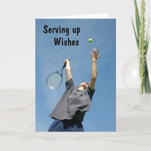SERVING UP WISHES FOR A HAPPY BIRTHDAY CARD