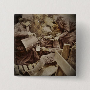 Serving Wounded Soldier Coffee Pinback Button