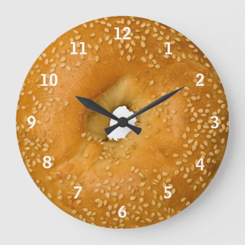 Sesame Bagel Clock