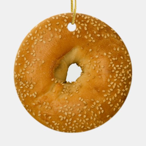 Sesame Bagel Holiday Ornament