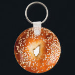 Sesame Bagel Keychain<br><div class="desc">For your own keys... or keys for a bakery,  deli,  or bagel shop!</div>
