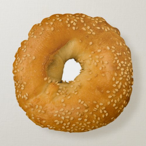 Sesame Bagel Round Pillow