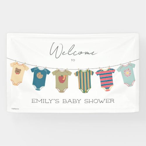 Sesame Pals Bodysuits Baby Shower Welcome Banner