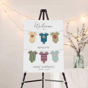 Sesame Pals Bodysuits Baby Shower Welcome Foam Board