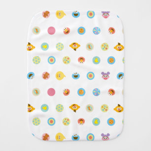 Sesame Pals Character Pattern Burp Cloth