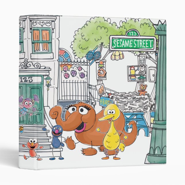 Sesame Pals Doodley Graphic 3 Ring Binder (Front/Spine)