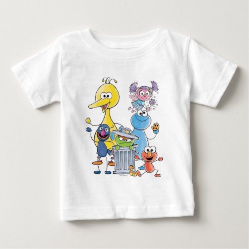 Sesame Pals Doodley Graphic Baby T_Shirt
