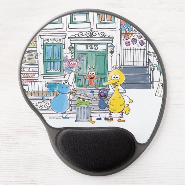 Sesame Pals Doodley Graphic Gel Mouse Pad (Front)