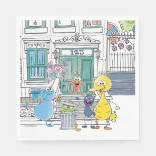 Sesame Pals Doodley Graphic Napkins