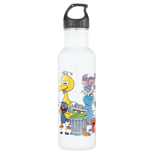 Sesame Pals Doodley Graphic Stainless Steel Water Bottle